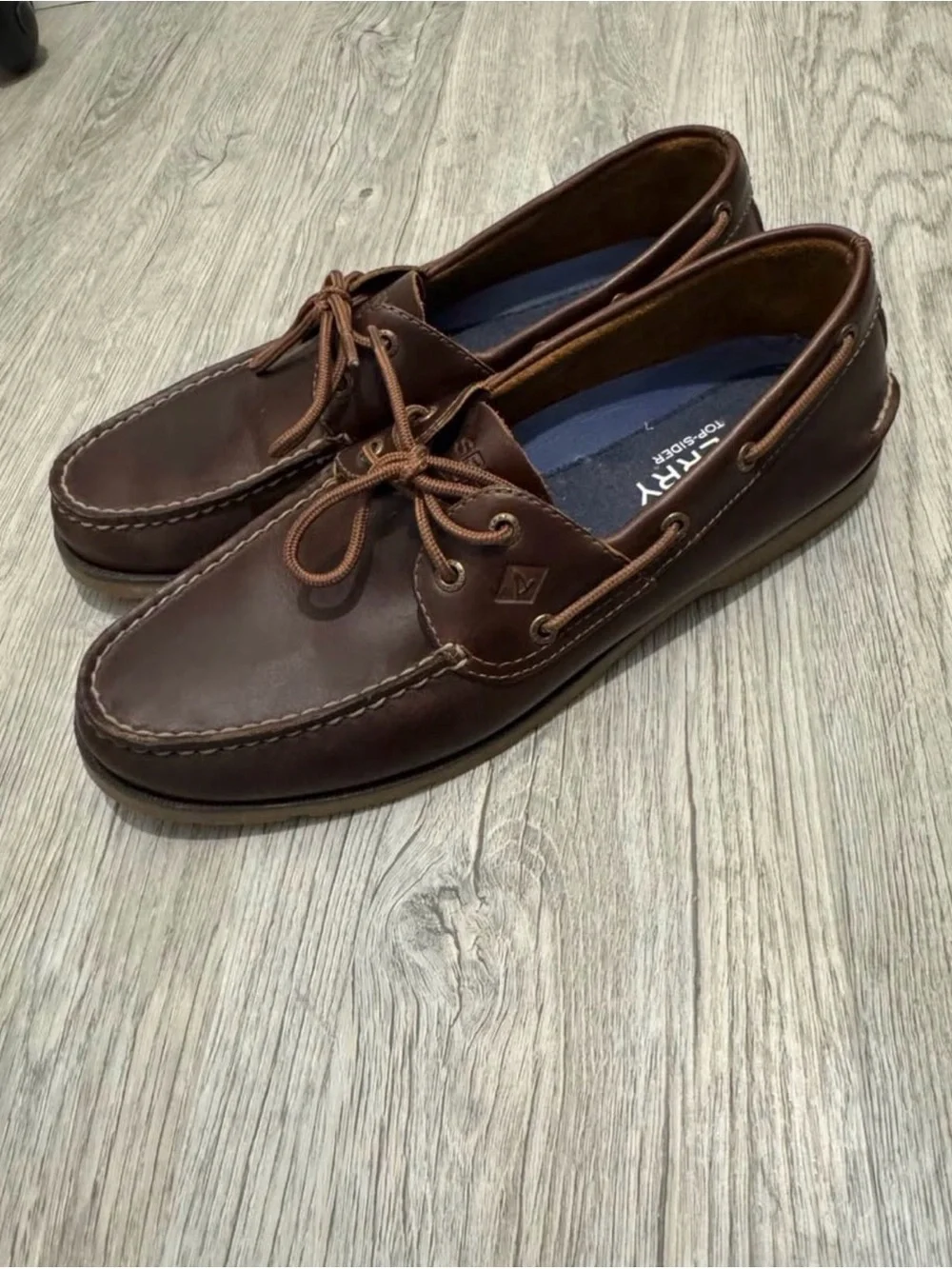 Sperry Men's Dark Brown Leather Boat Shoes
